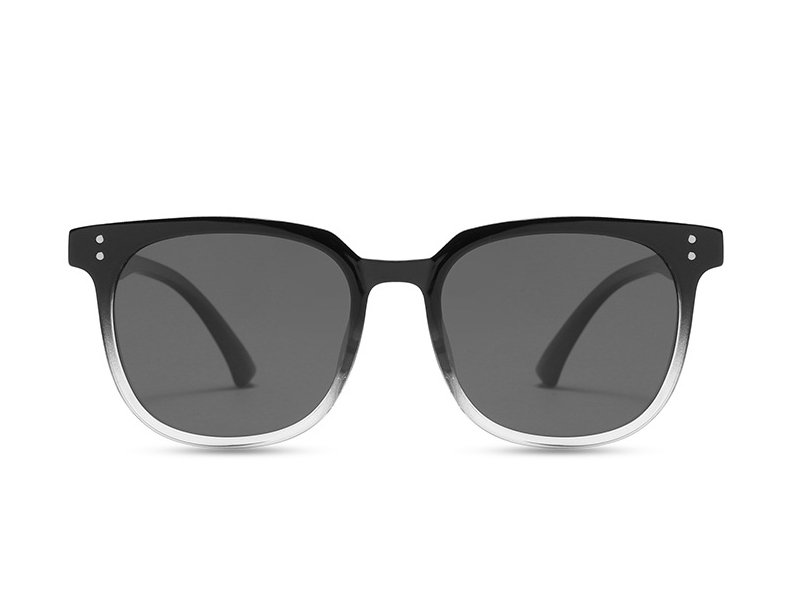 Ladies Black and White Sunglasses Anti-UV Gradient Lens Sunglasses