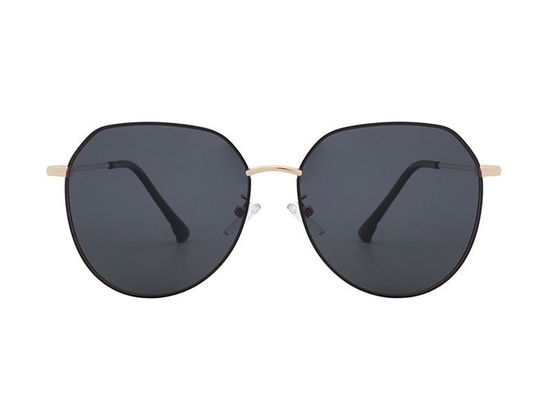 Hot Sales Round Metal Antiqued Asian Fit Sunglasses
