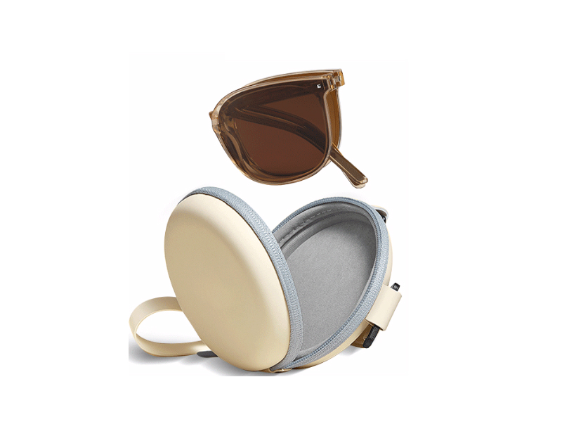 Square Polarized Foldable Sunglasses Folding Eyeglasses Ultra Light Tr90 Frame