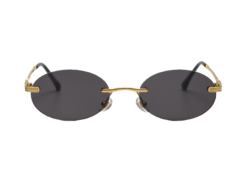 Retro Rimless Metal Sunglasses For Women New Fashion Personalized Sunglasses For Men