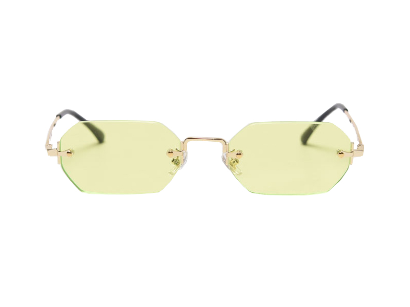 Unisex Hexagon Rimless Metal Sunglasses Fashion Glasses
