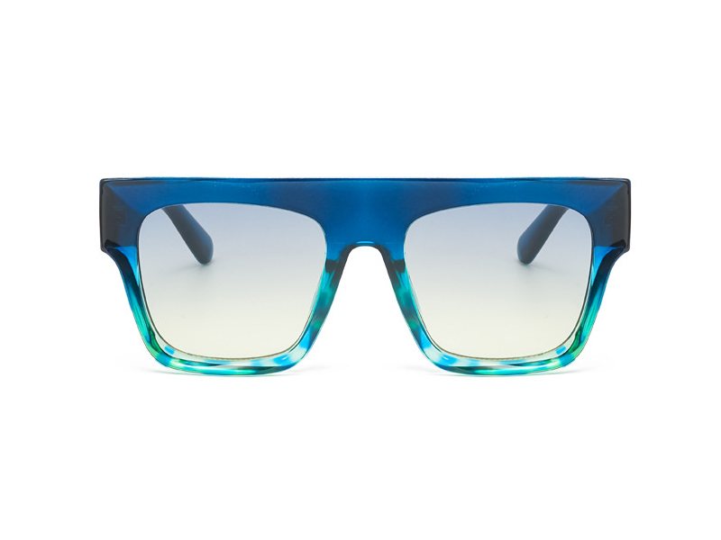 Gradient Blue Demi Color Sunglasses Wholesaler Square Eyes-shape