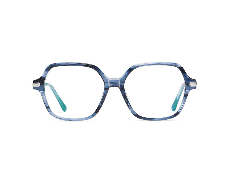 Handmade Acetate Optical Frames Polygon Eyeglasses Spring Hinge