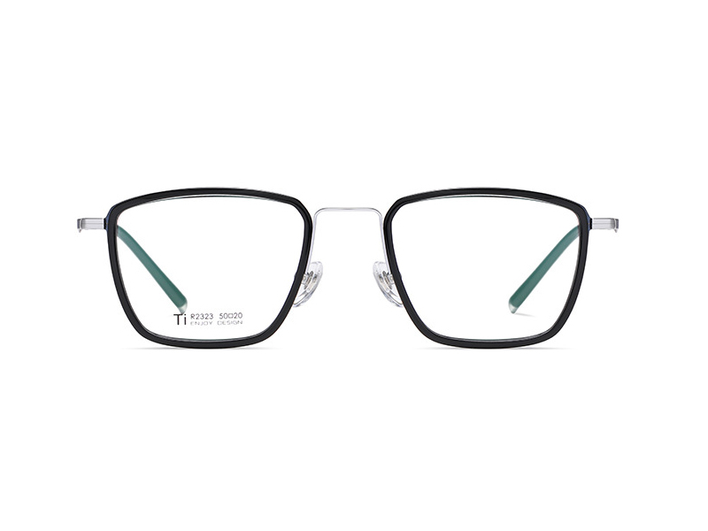 Square Eyeglasses Handmade Acetate Pure Titanium Optical Frames