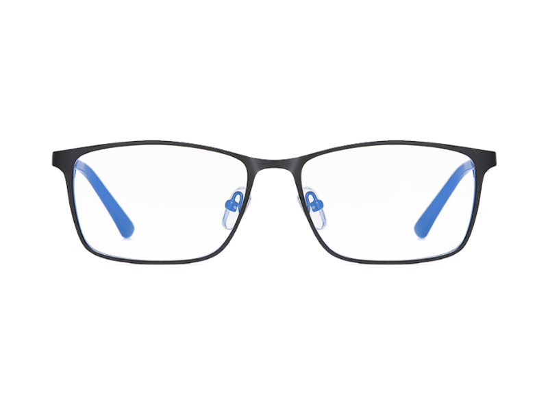 Unbreakable Business Eyeglasses Men Metal Optical Frames Hollow Out Temples