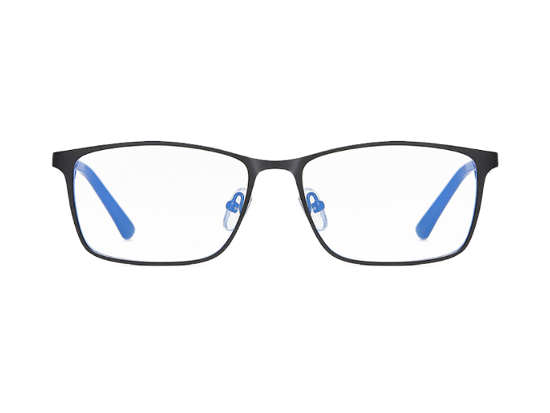 Unbreakable Business Eyeglasses Men Metal Optical Frames Hollow Out Temples